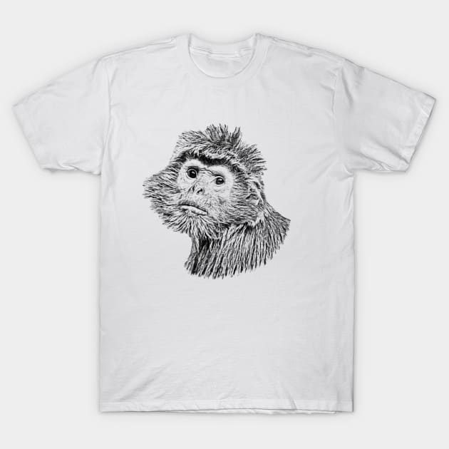 East javan langur T-Shirt by Guardi